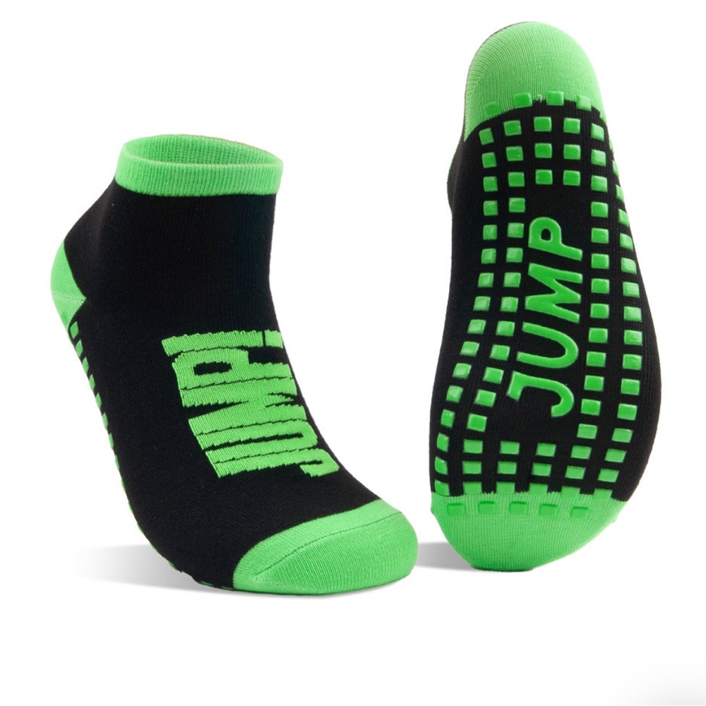 Green Tampoline Socks Anti-Skid Trampoline Socks‎ 4 Pairs Boys Girls Teenagers L